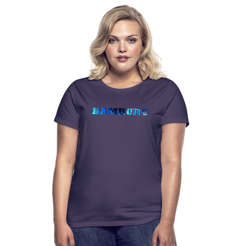 T-Shirt Ladies Hamburg "Panorama Bold" - dark purple