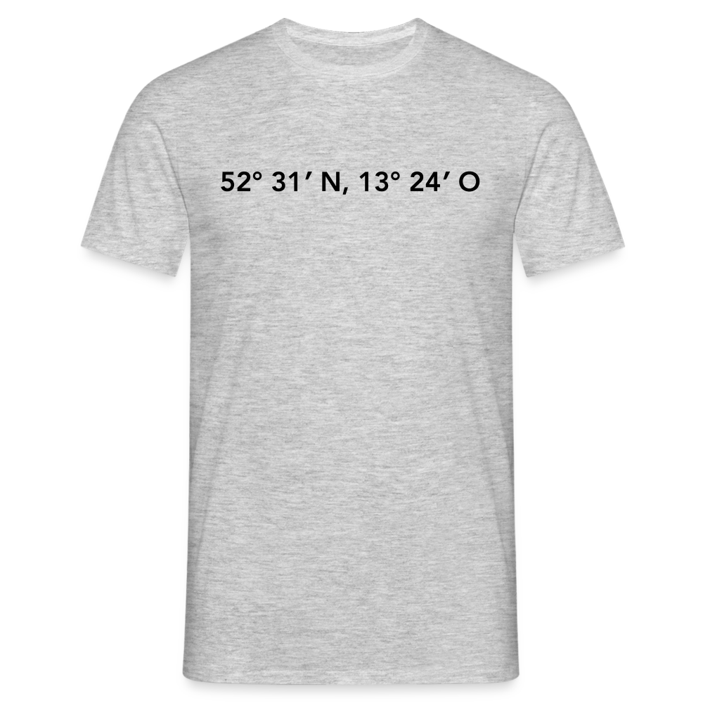 T-Shirt Berlin "GPS" - Grau meliert