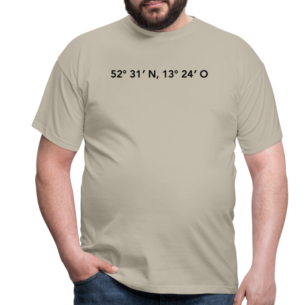 T-Shirt Berlin "GPS" - Sandbeige