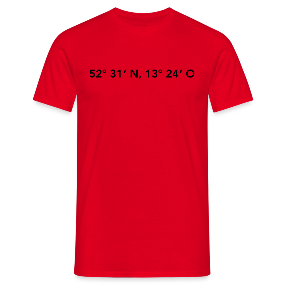 T-Shirt Berlin "GPS" - Rot