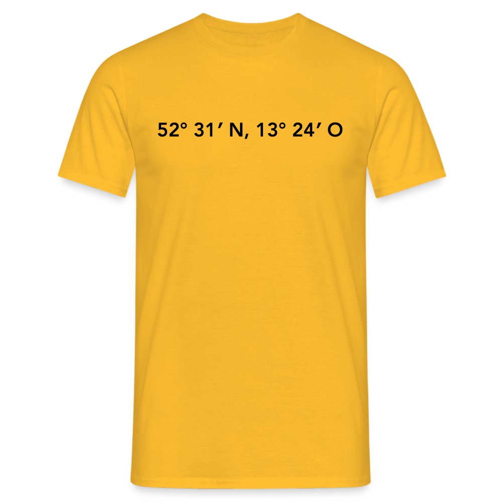 T-Shirt Berlin "GPS" - Gelb