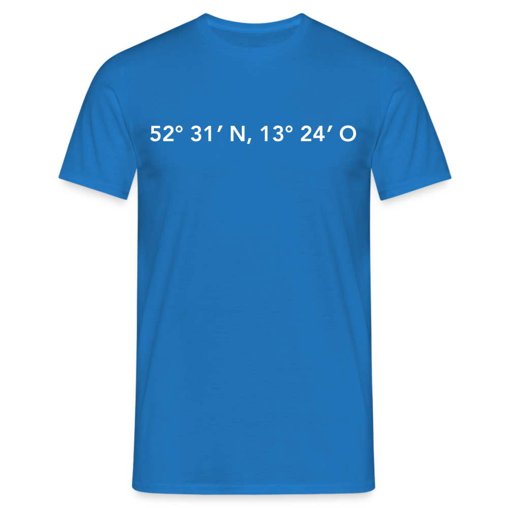 T-Shirt Berlin "GPS" Bright Edition - Royalblau