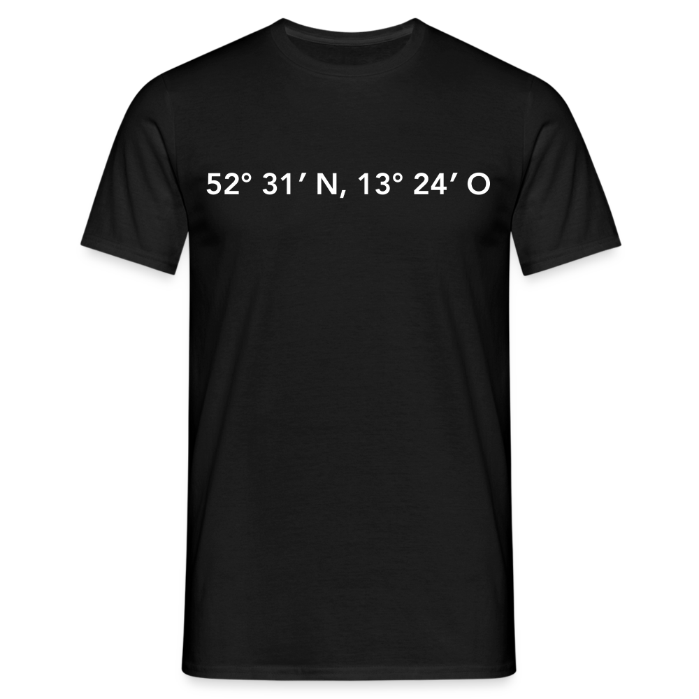 T-Shirt Berlin "GPS" Bright Edition - Schwarz