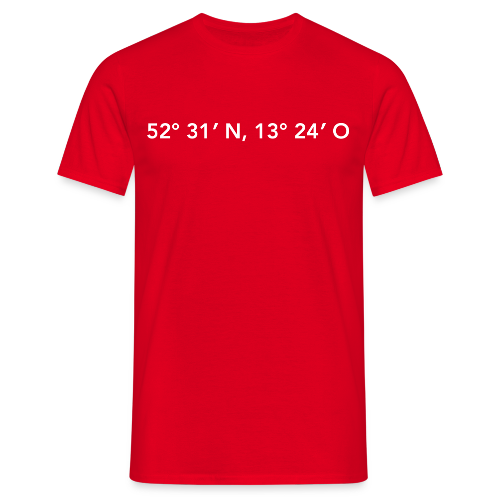T-Shirt Berlin "GPS" Bright Edition - Rot