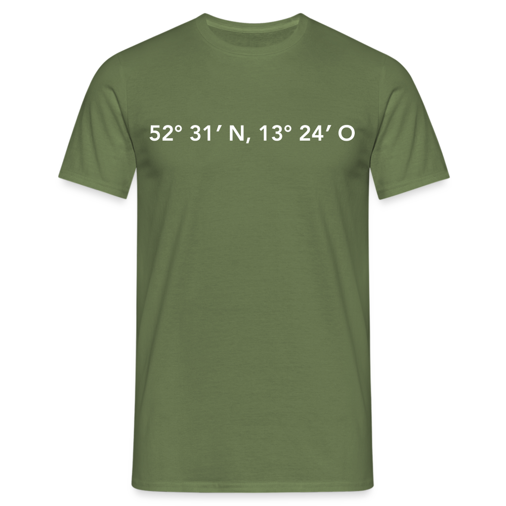 T-Shirt Berlin "GPS" Bright Edition - Militärgrün