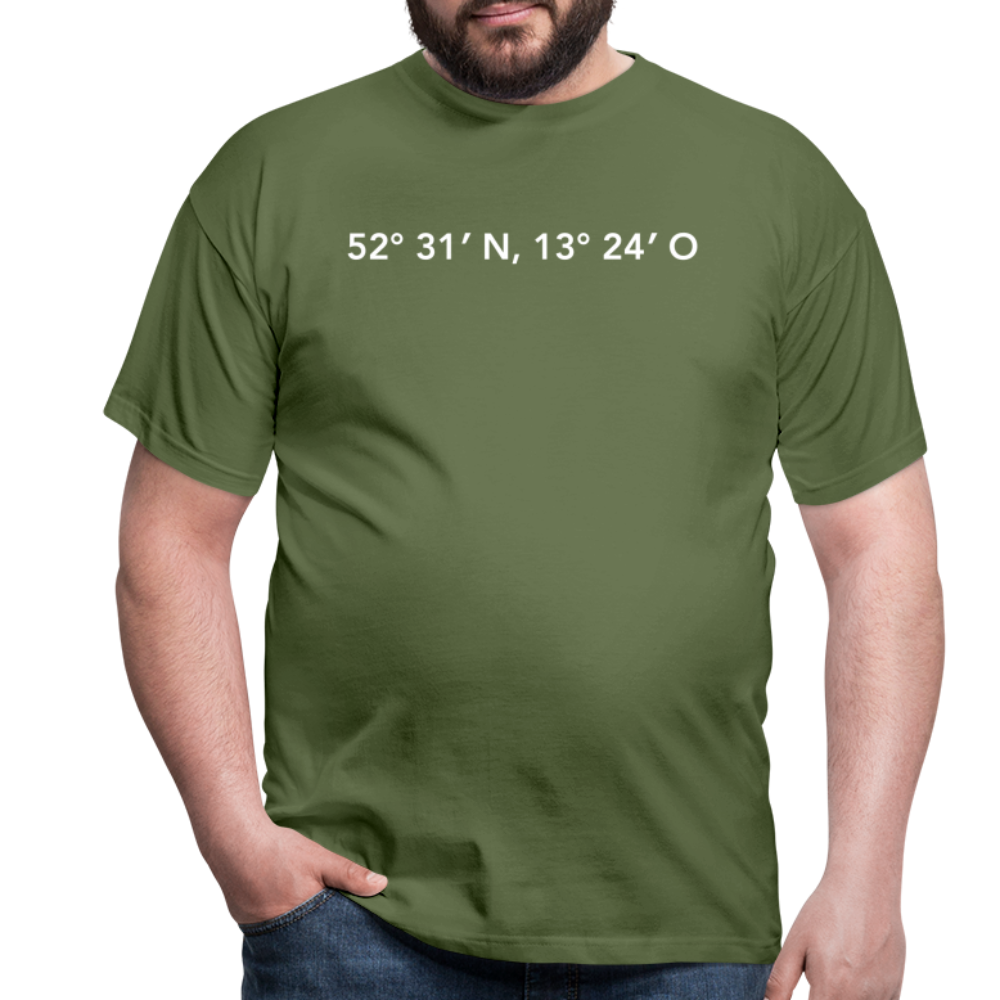 T-Shirt Berlin "GPS" Bright Edition - Militärgrün