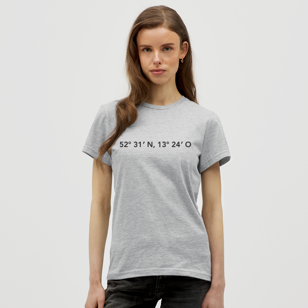 T-Shirt Ladies Berlin "GPS" - Grau meliert