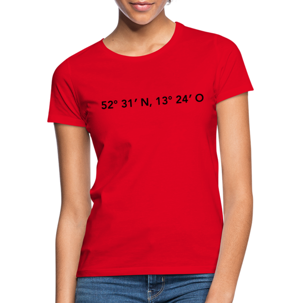 T-Shirt Ladies Berlin "GPS" - Rot