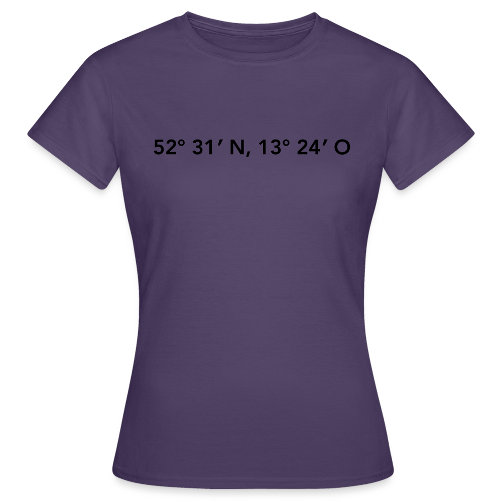T-Shirt Ladies Berlin "GPS" - Dunkellila
