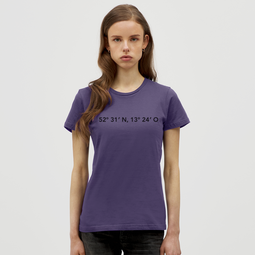 T-Shirt Ladies Berlin "GPS" - Dunkellila