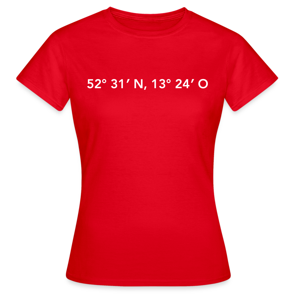 T-Shirt Ladies Berlin "GPS" Bright Edition - Rot
