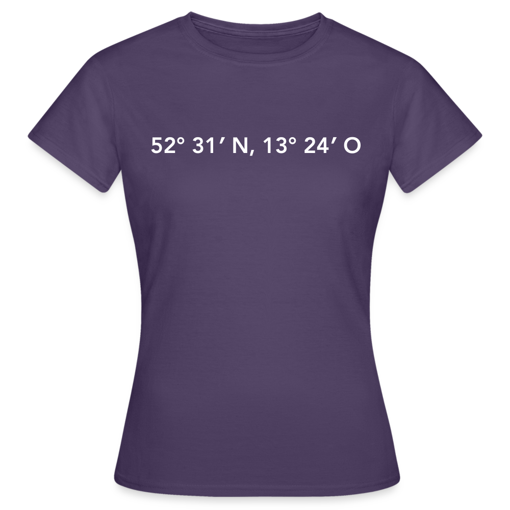 T-Shirt Ladies Berlin "GPS" Bright Edition - Dunkellila