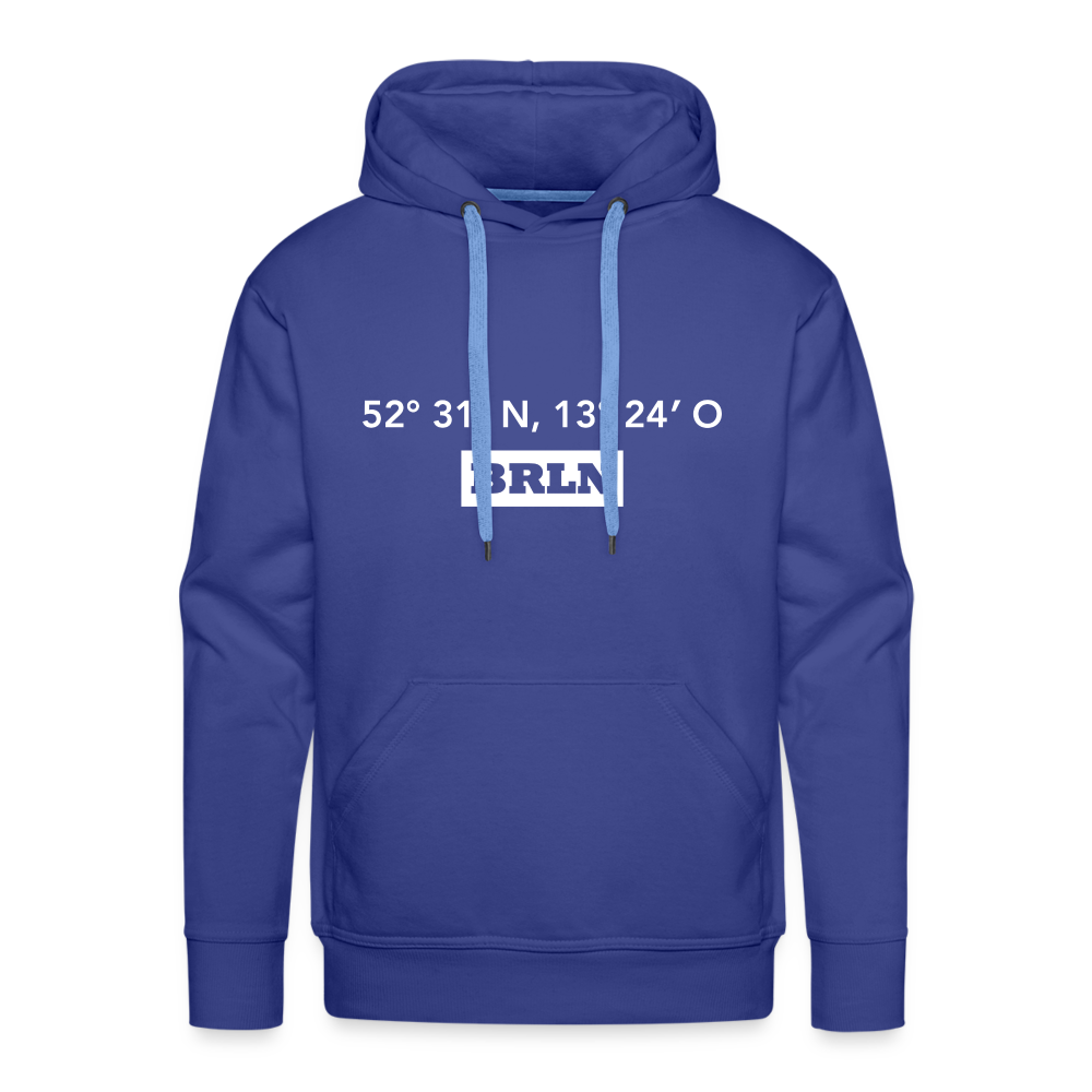 Hoodie Berlin "BRLN GPS" Bright Edition - Königsblau