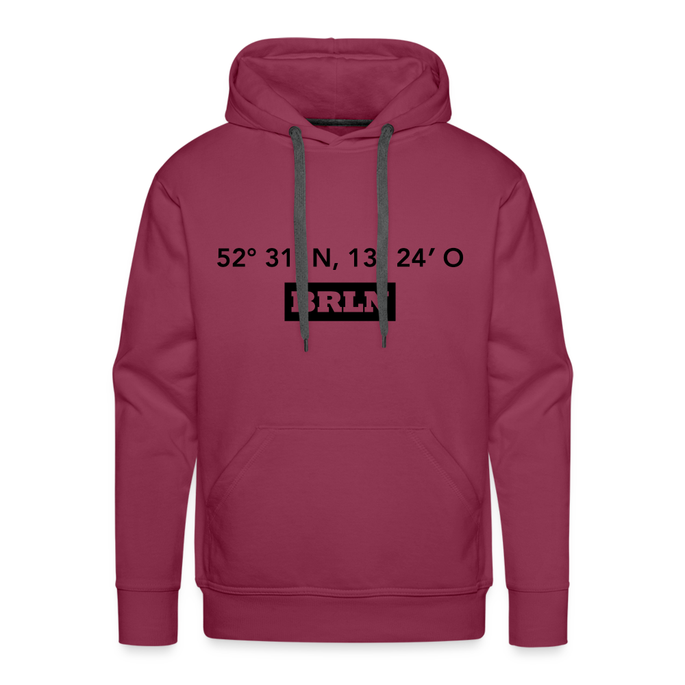 Hoodie Berlin "BRLN GPS" Dark Edition - Bordeaux