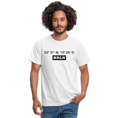 T-Shirt Berlin "BRLN GPS" - Weiß