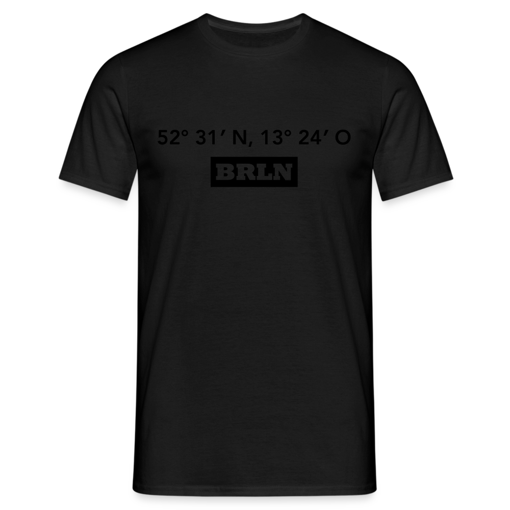 T-Shirt Berlin "BRLN GPS" - Schwarz