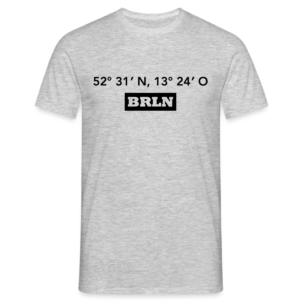 T-Shirt Berlin "BRLN GPS" - Grau meliert