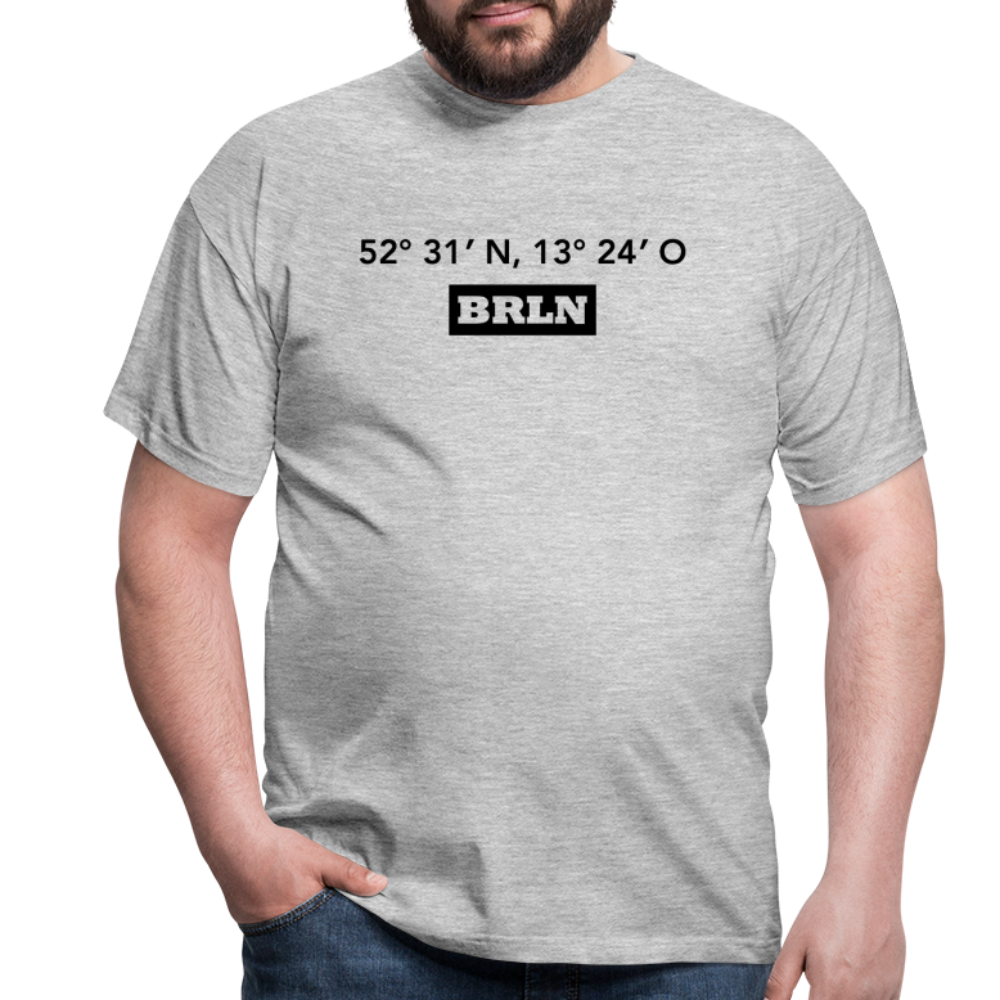 T-Shirt Berlin "BRLN GPS" - Grau meliert