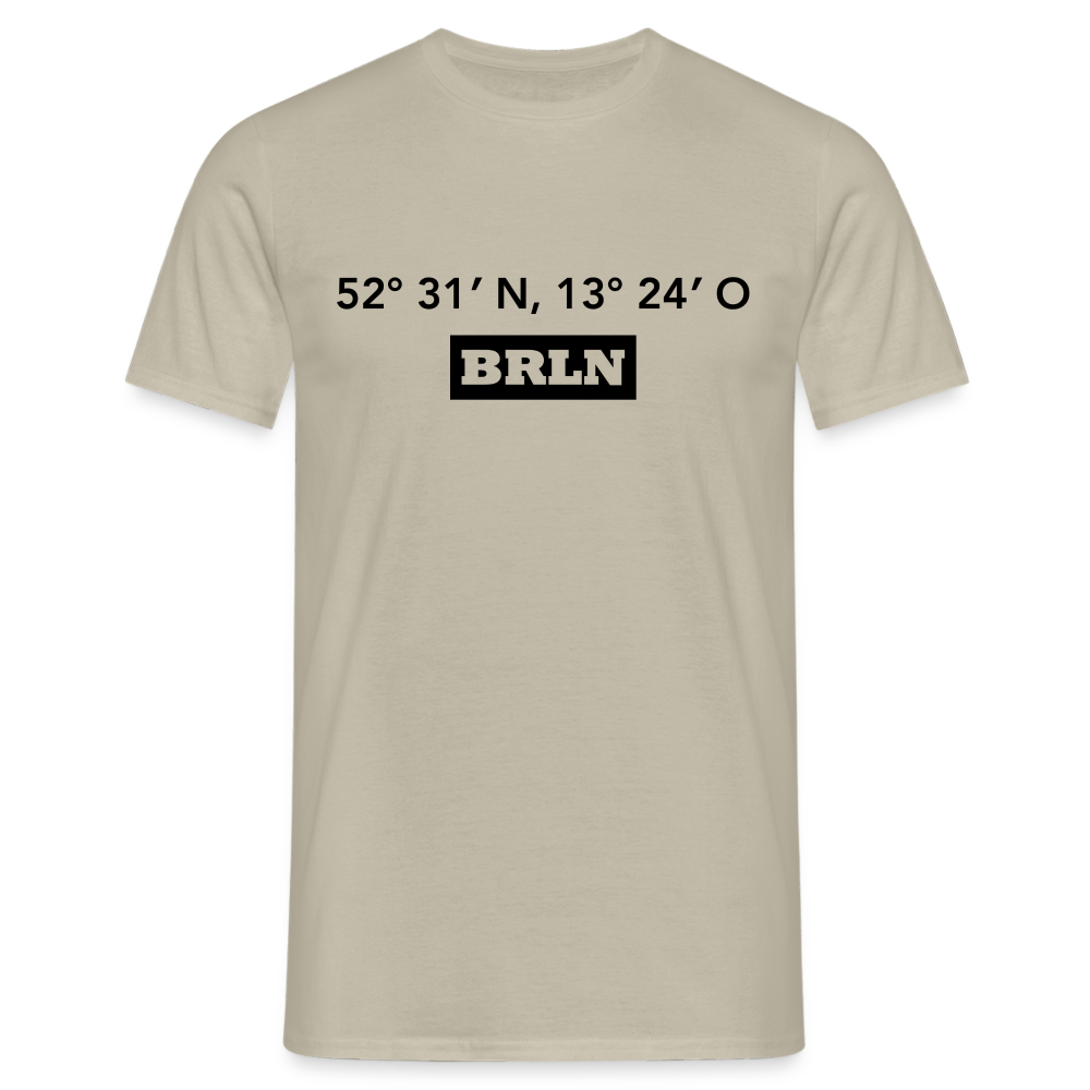 T-Shirt Berlin "BRLN GPS" - Sandbeige