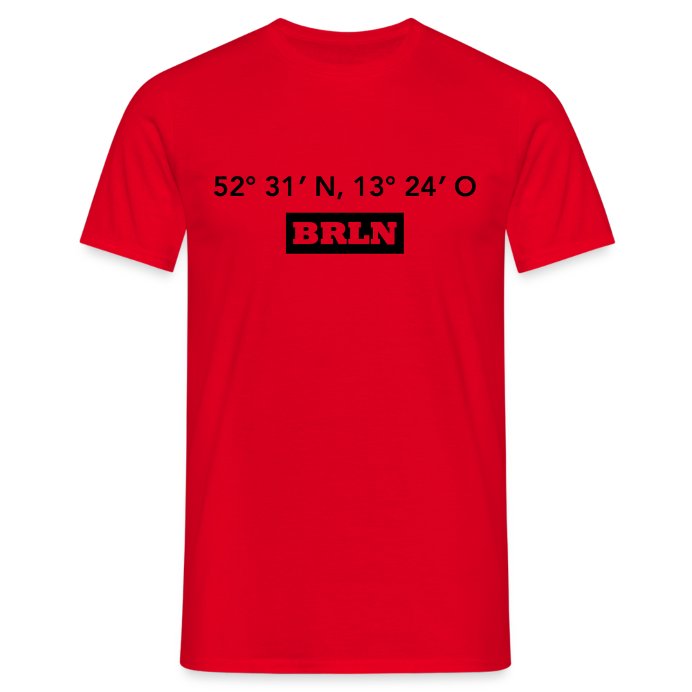 T-Shirt Berlin "BRLN GPS" - Rot