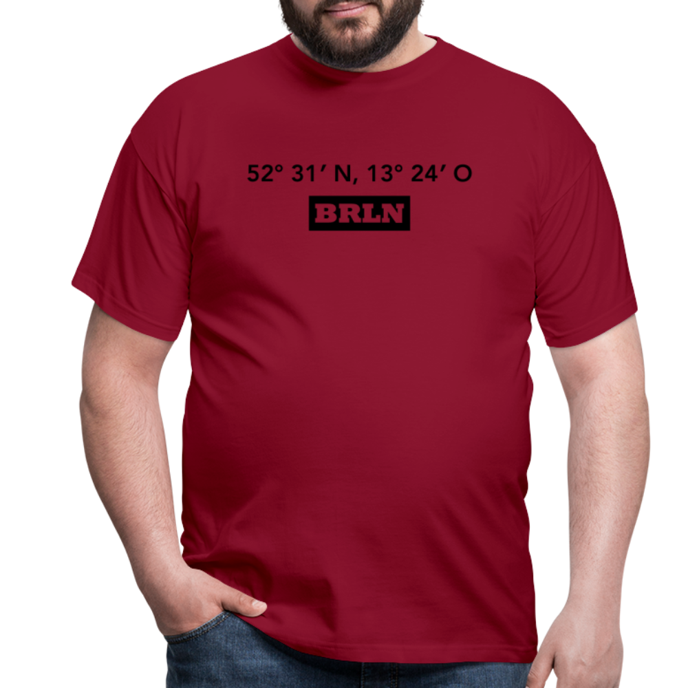 T-Shirt Berlin "BRLN GPS" - Ziegelrot