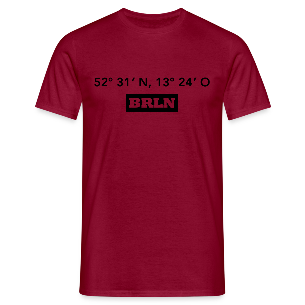 T-Shirt Berlin "BRLN GPS" - Ziegelrot