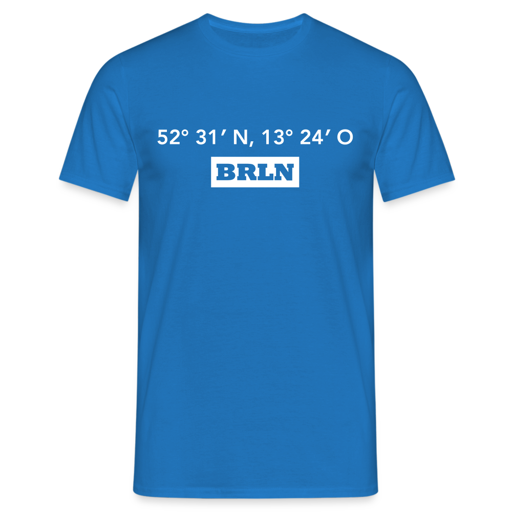 T-Shirt Berlin "BRLN GPS" Bright Edition - Royalblau