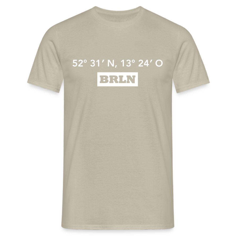 T-Shirt Berlin "BRLN GPS" Bright Edition - Sandbeige