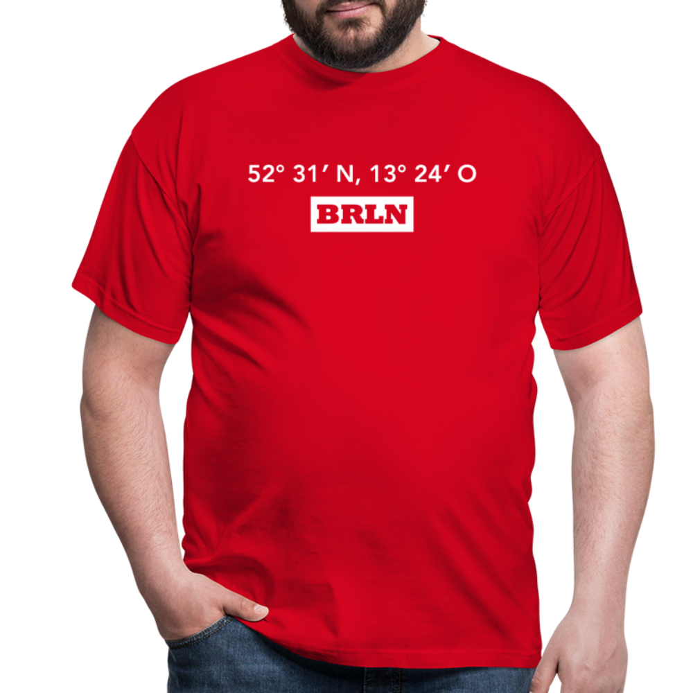 T-Shirt Berlin "BRLN GPS" Bright Edition - Rot