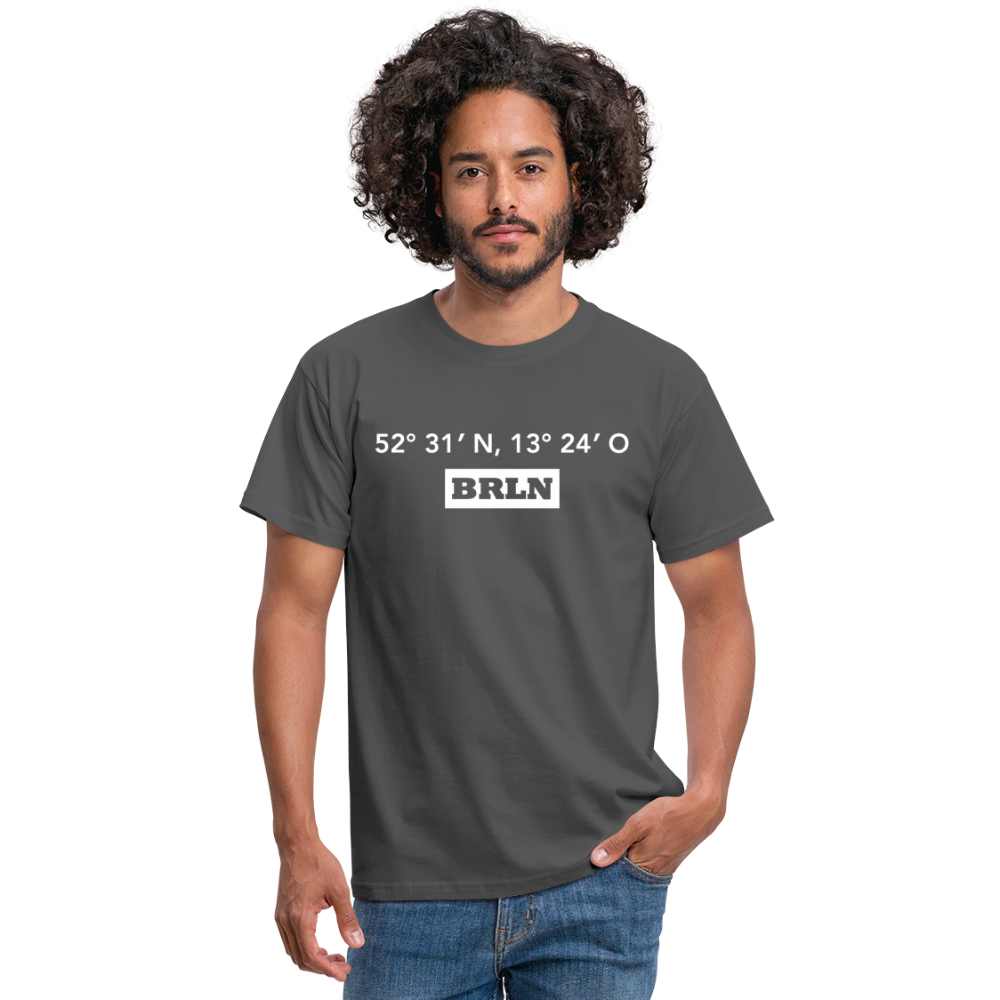 T-Shirt Berlin "BRLN GPS" Bright Edition - Anthrazit