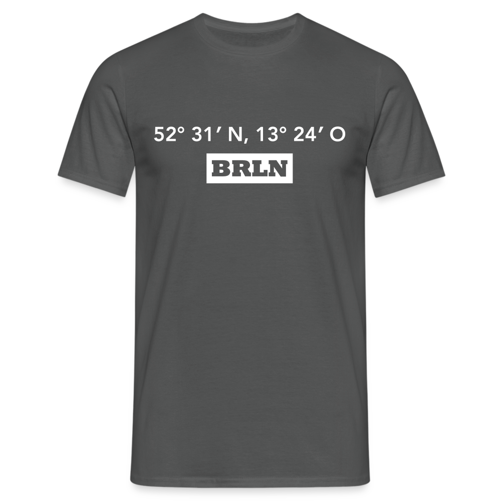 T-Shirt Berlin "BRLN GPS" Bright Edition - Anthrazit