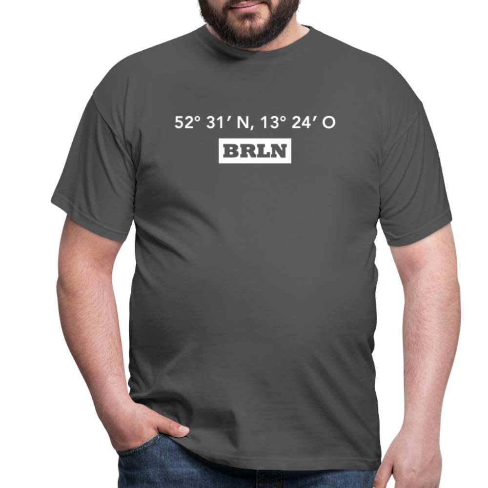 T-Shirt Berlin "BRLN GPS" Bright Edition - Anthrazit