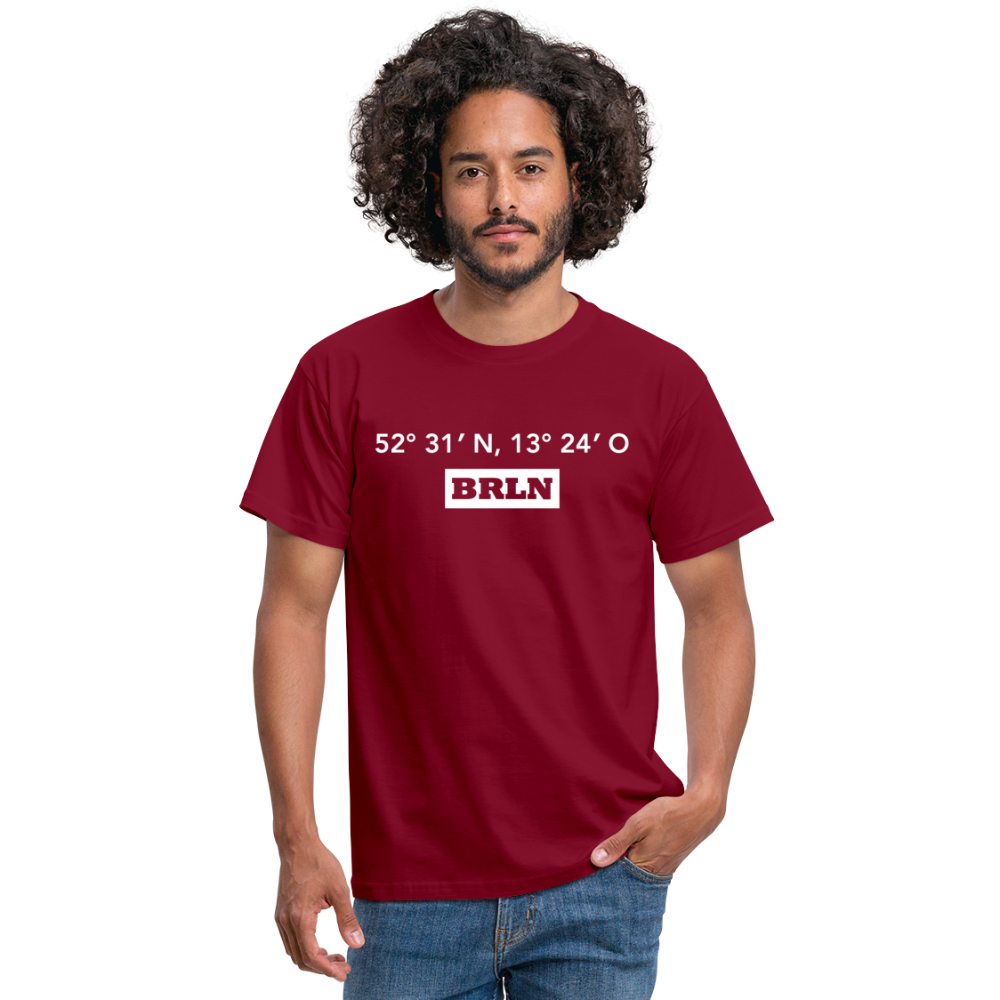 T-Shirt Berlin "BRLN GPS" Bright Edition - Ziegelrot