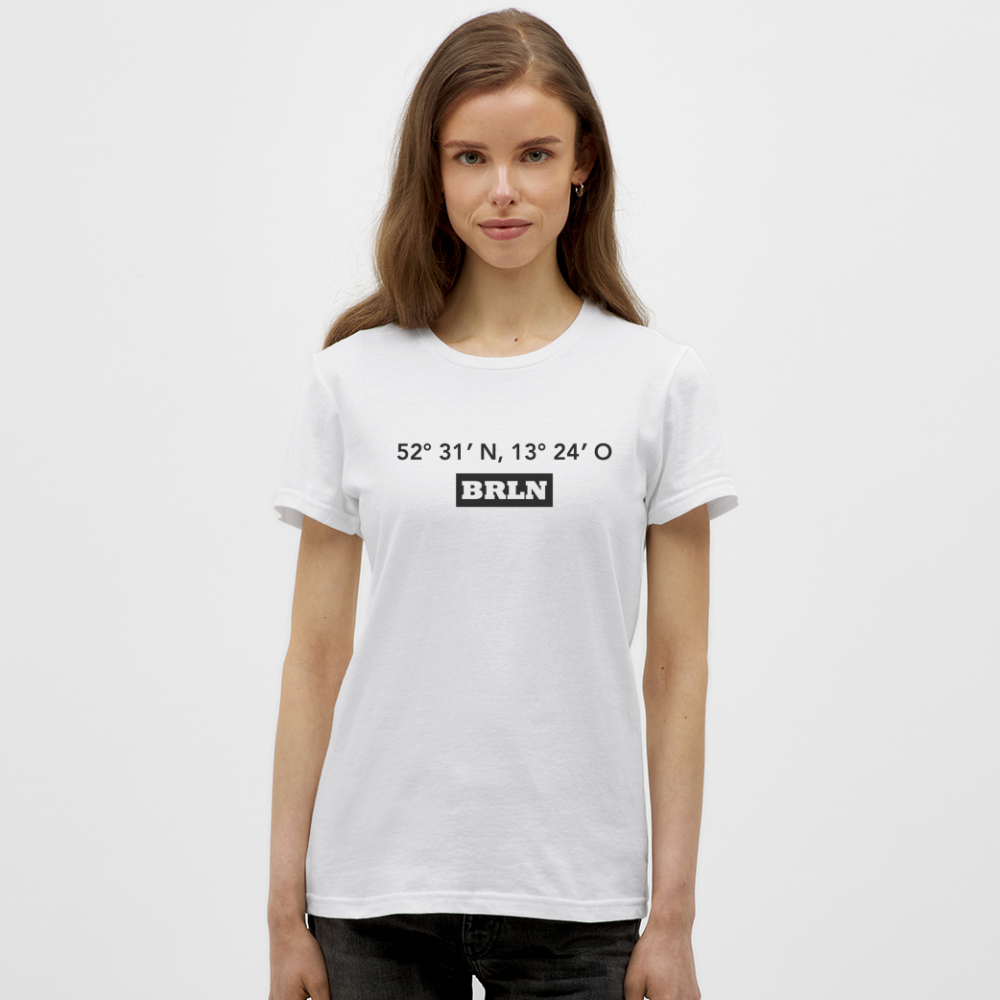 T-Shirt Ladies Berlin "BRLN GPS" - Weiß