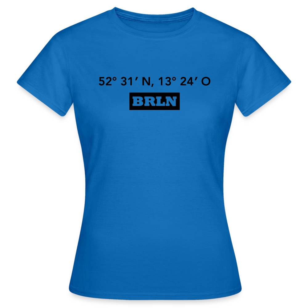 T-Shirt Ladies Berlin "BRLN GPS" - Royalblau
