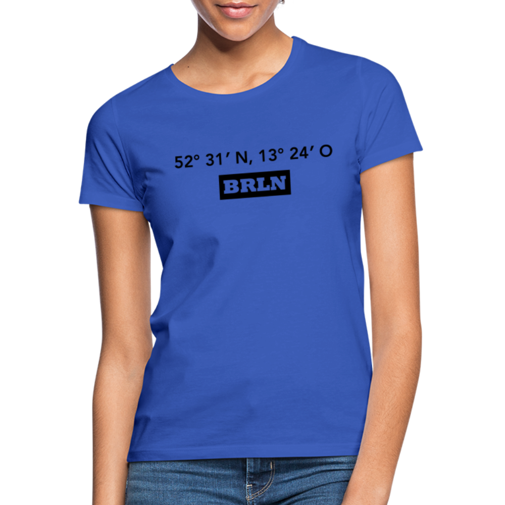 T-Shirt Ladies Berlin "BRLN GPS" - Royalblau