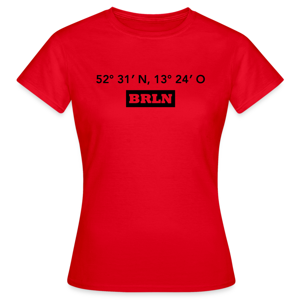 T-Shirt Ladies Berlin "BRLN GPS" - Rot