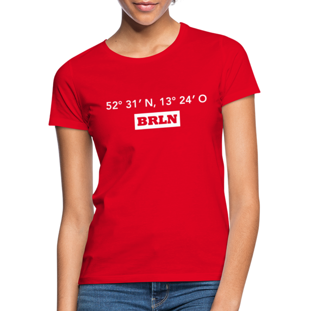 T-Shirt Ladies Berlin "BRLN GPS" Bright Edition - Rot