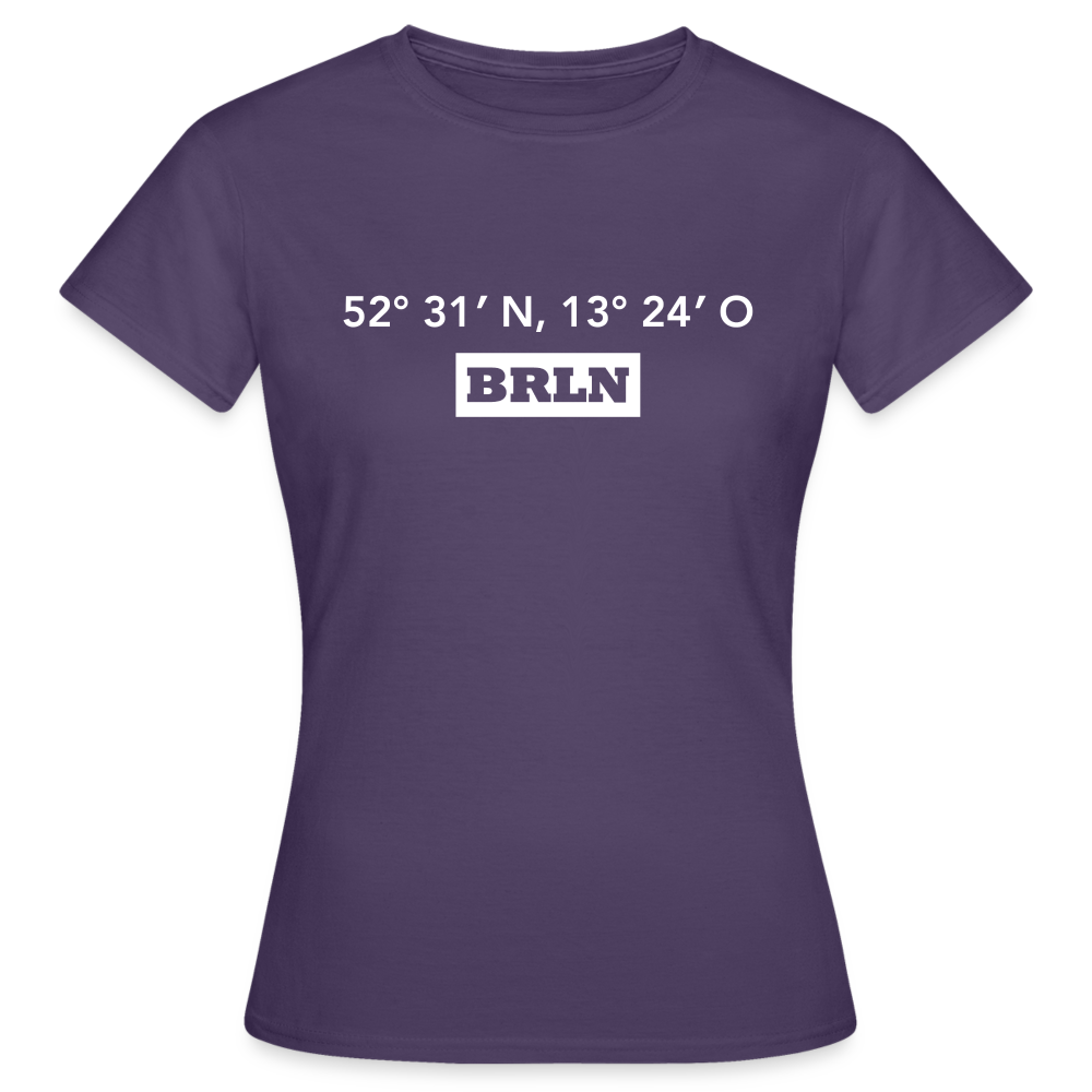 T-Shirt Ladies Berlin "BRLN GPS" Bright Edition - Dunkellila