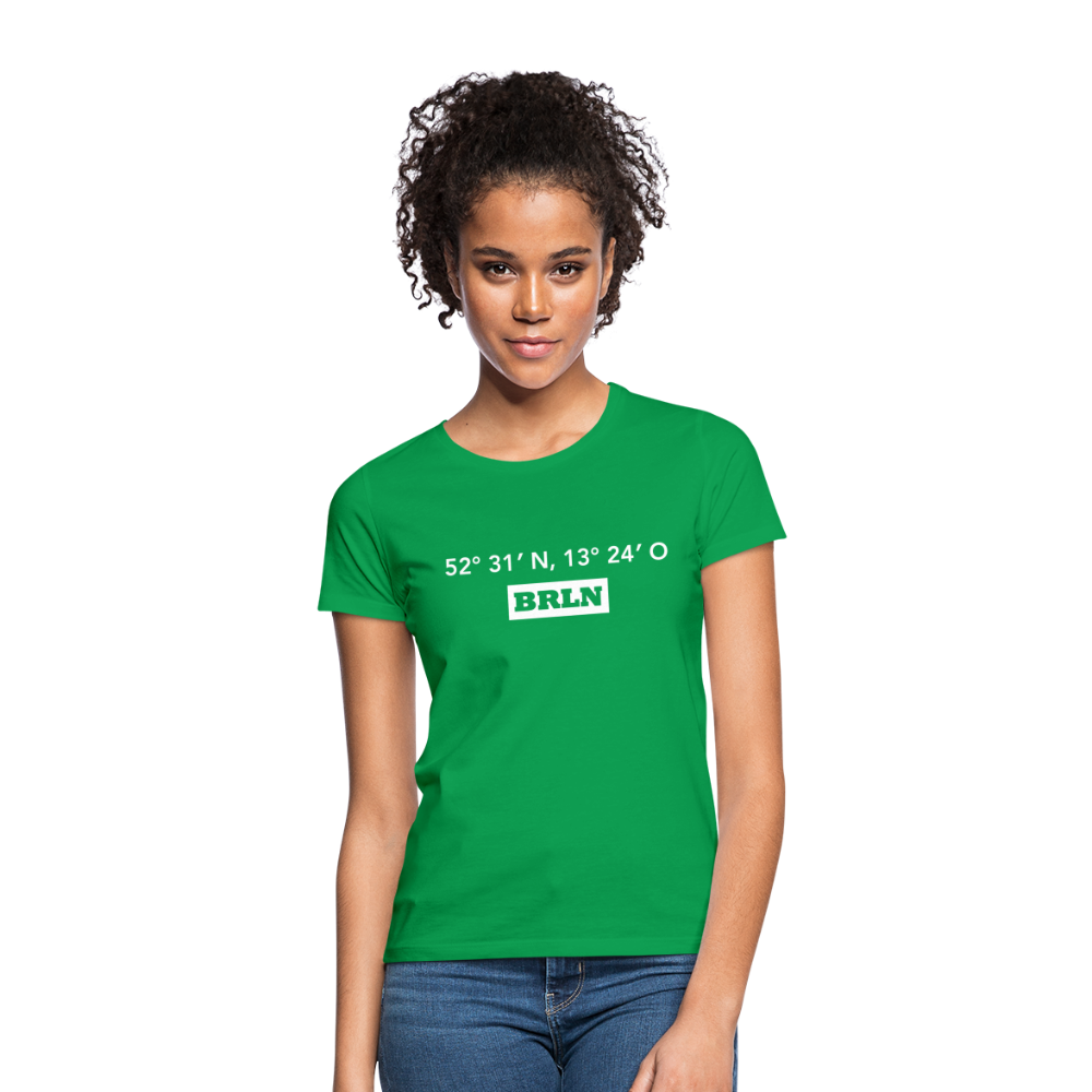 T-Shirt Ladies Berlin "BRLN GPS" Bright Edition - Kelly Green