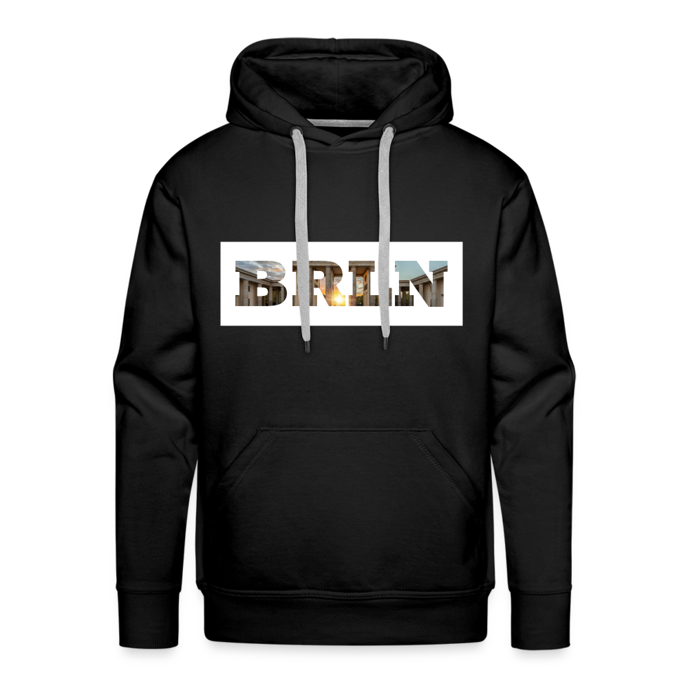 Hoodie Hamburg "BRLN Brandenburger Tor" Bright Edition - Schwarz