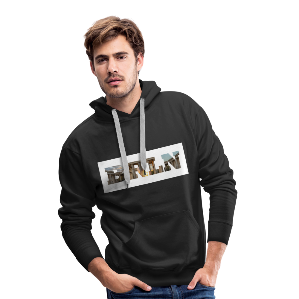 Hoodie Hamburg "BRLN Brandenburger Tor" Bright Edition - Schwarz