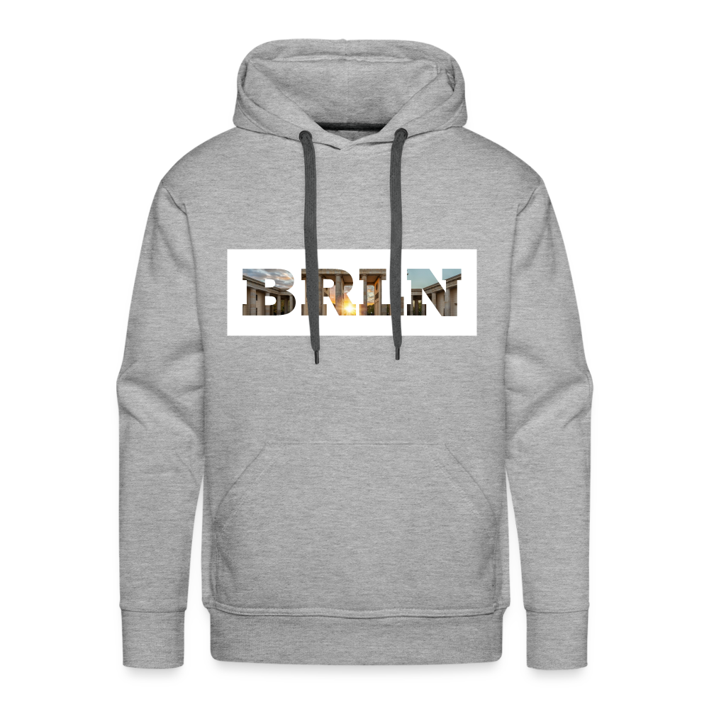 Hoodie Hamburg "BRLN Brandenburger Tor" Bright Edition - Grau meliert