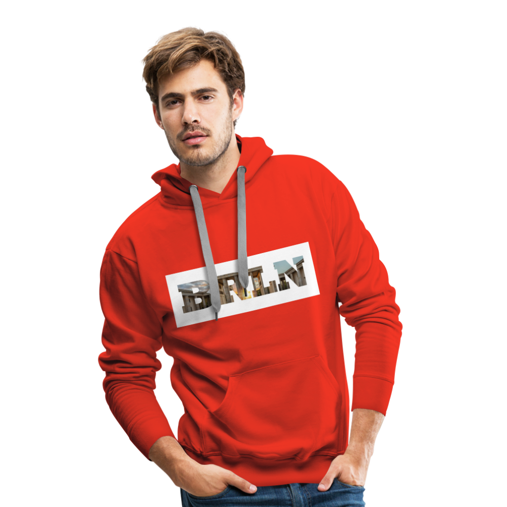 Hoodie Hamburg "BRLN Brandenburger Tor" Bright Edition - Rot