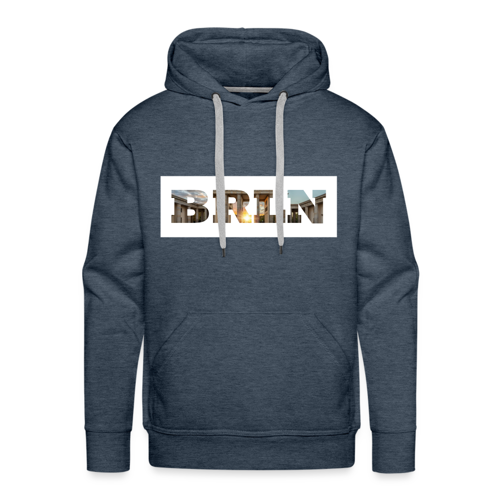 Hoodie Hamburg "BRLN Brandenburger Tor" Bright Edition - Jeansblau