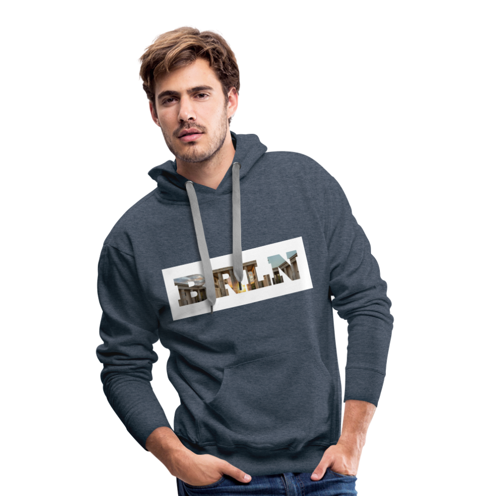 Hoodie Hamburg "BRLN Brandenburger Tor" Bright Edition - Jeansblau