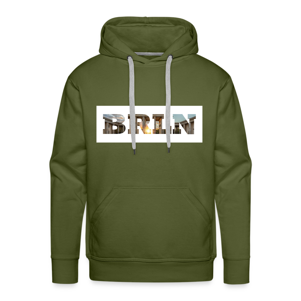 Hoodie Hamburg "BRLN Brandenburger Tor" Bright Edition - Olivgrün
