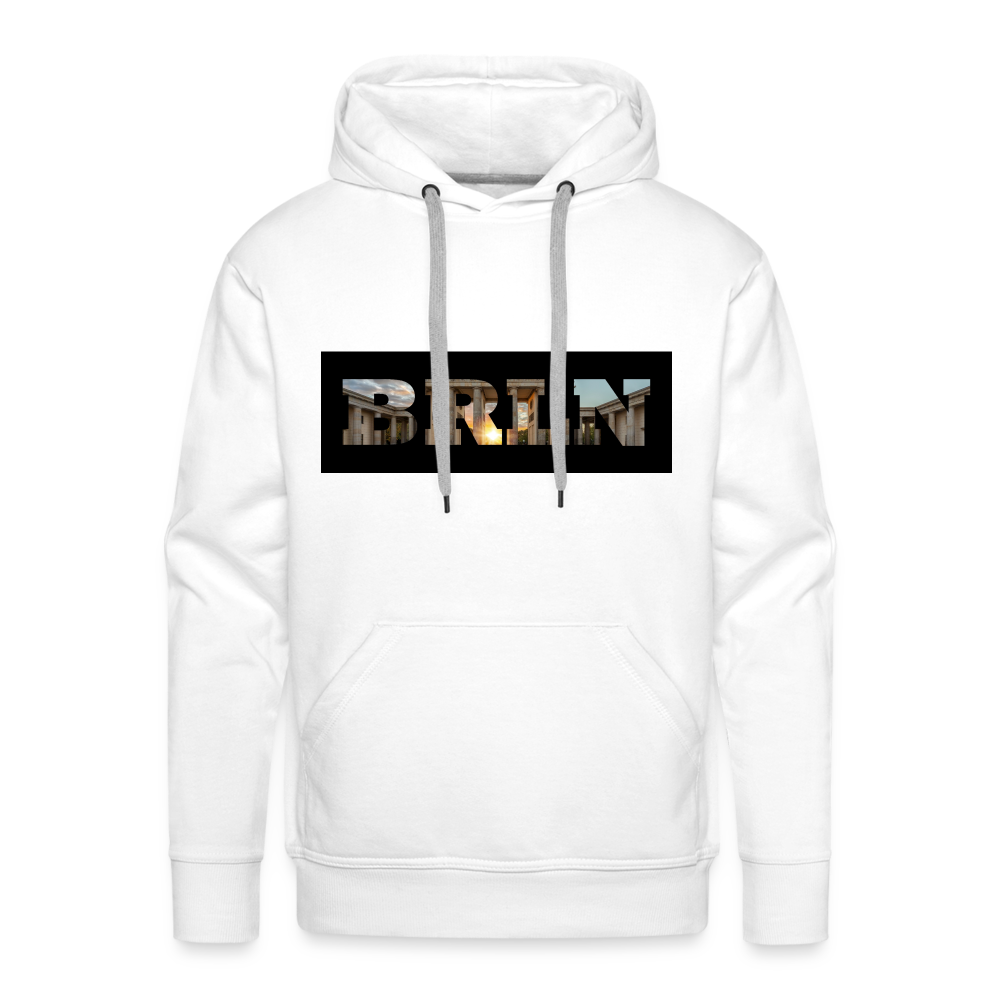 Hoodie Berlin "BRLN Brandenburger Tor" Dark Edition - Weiß