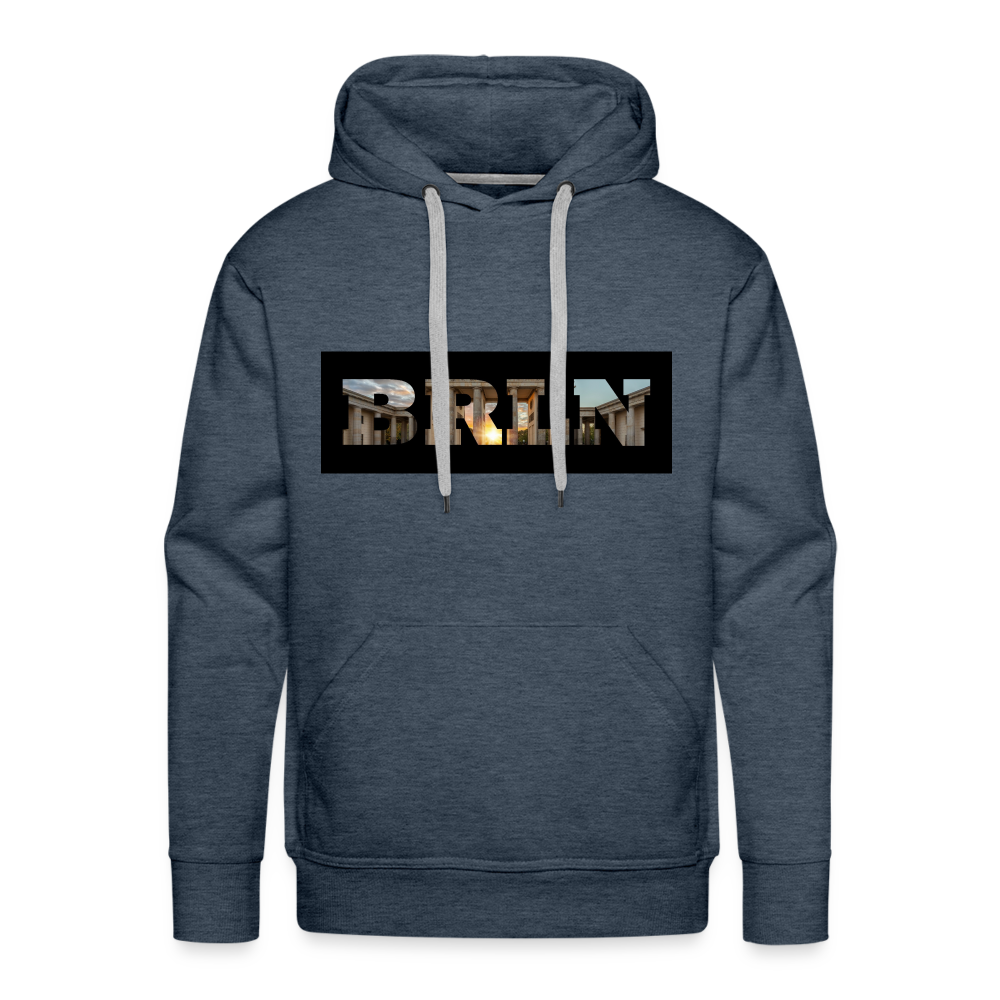 Hoodie Berlin "BRLN Brandenburger Tor" Dark Edition - Jeansblau
