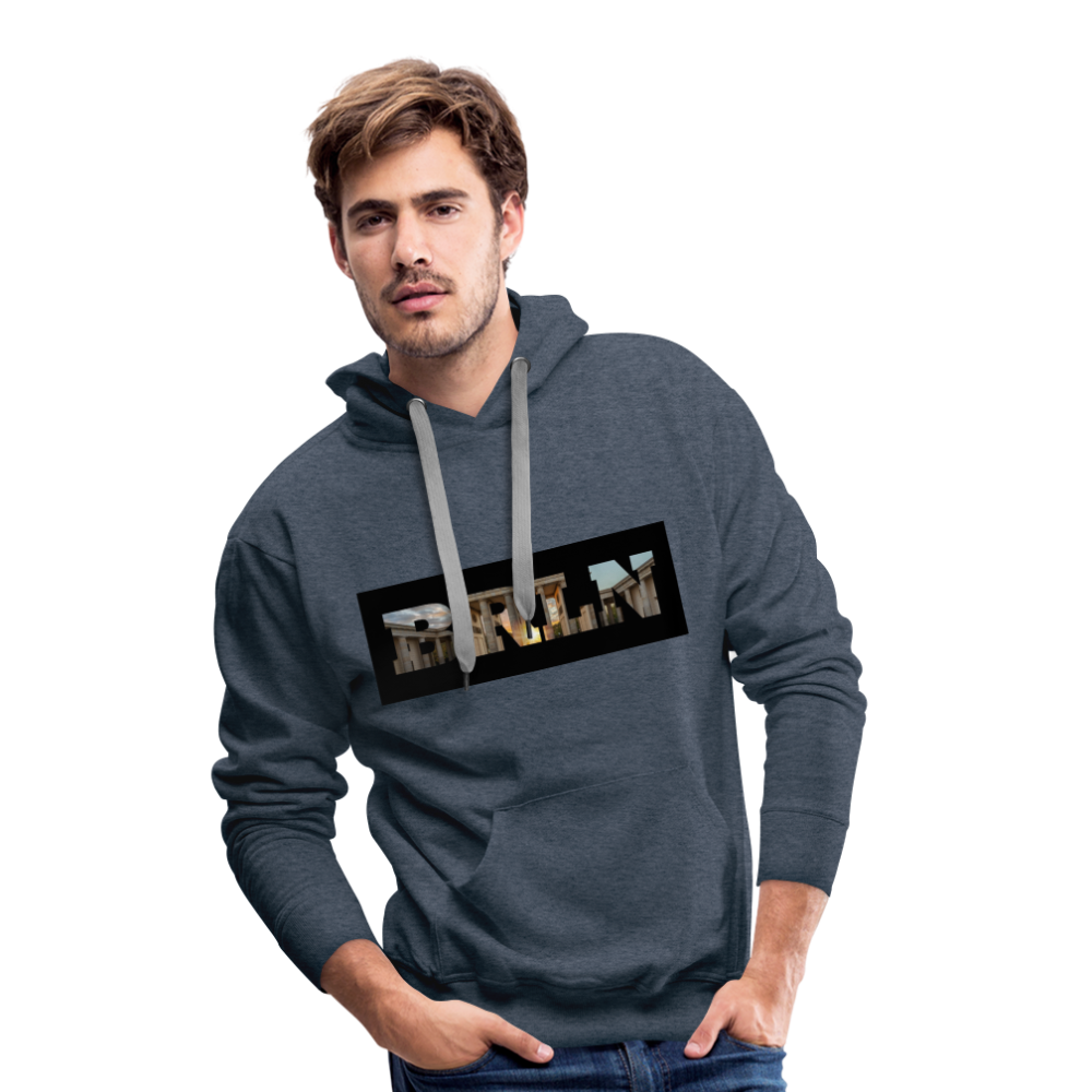 Hoodie Berlin "BRLN Brandenburger Tor" Dark Edition - Jeansblau
